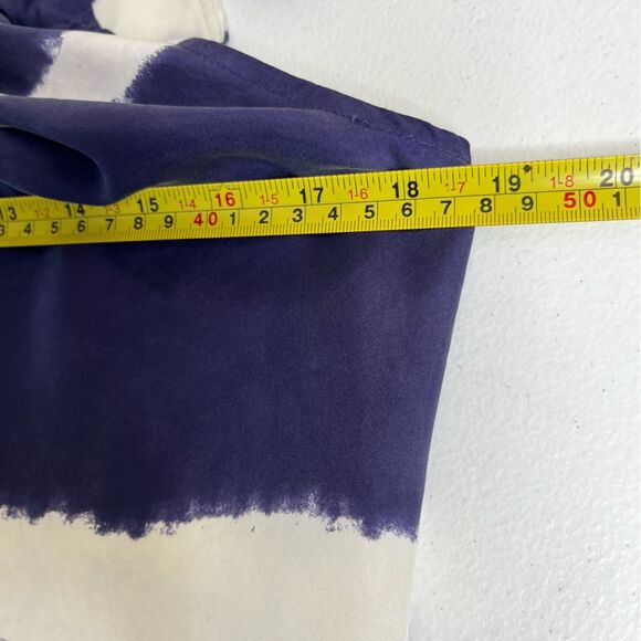 Banana Republic Stripe Silk Halter Dress Bow Ombre Blue White Lined Womens 4 - Picture 11 of 14